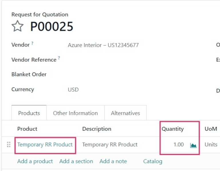 Lệnh mua sản phẩm được đặt theo quy tắc sắp xếp lại tạm thời.